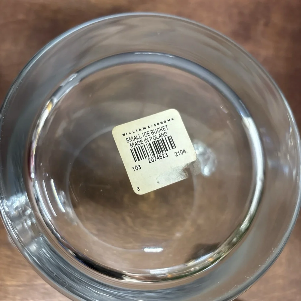 Clear Glass Ice Bucket